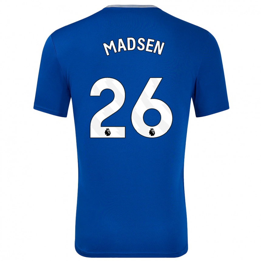 Enfant Football Maillot Rikke Madsen #26 Bleu Avec Tenues Domicile 2024/25