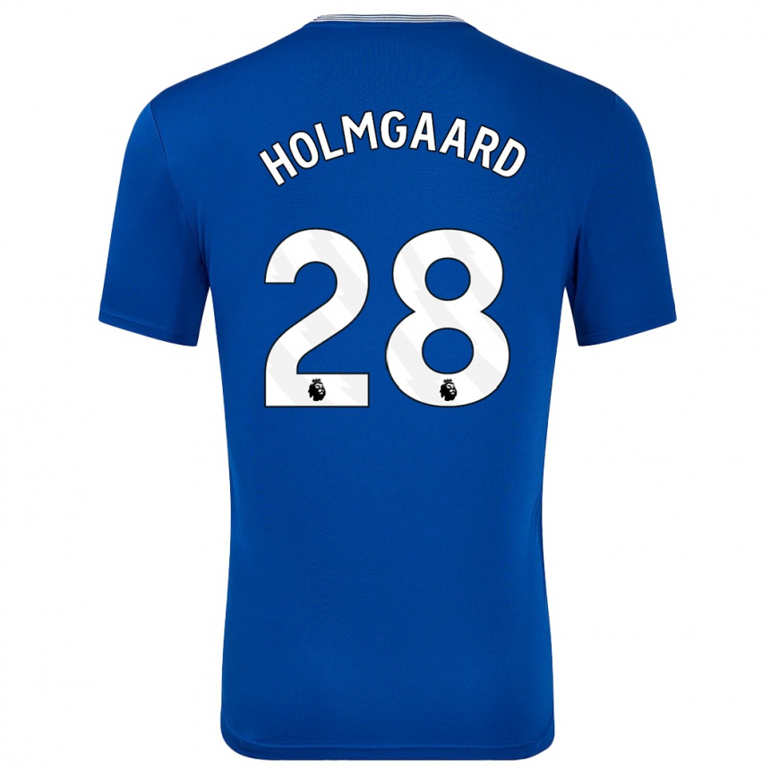 Enfant Football Maillot Karen Holmgaard #28 Bleu Avec Tenues Domicile 2024/25