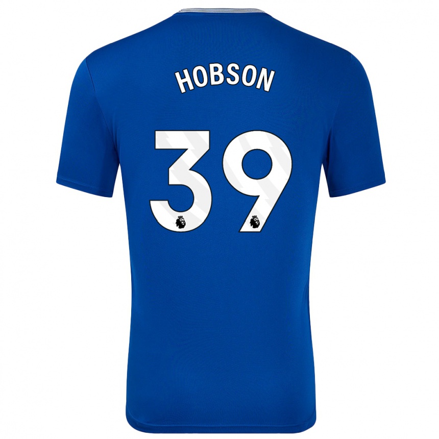 Enfant Football Maillot Issy Hobson #39 Bleu Avec Tenues Domicile 2024/25