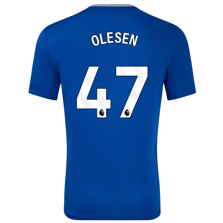 Enfant Football Maillot Karoline Olesen #47 Bleu Avec Tenues Domicile 2024/25