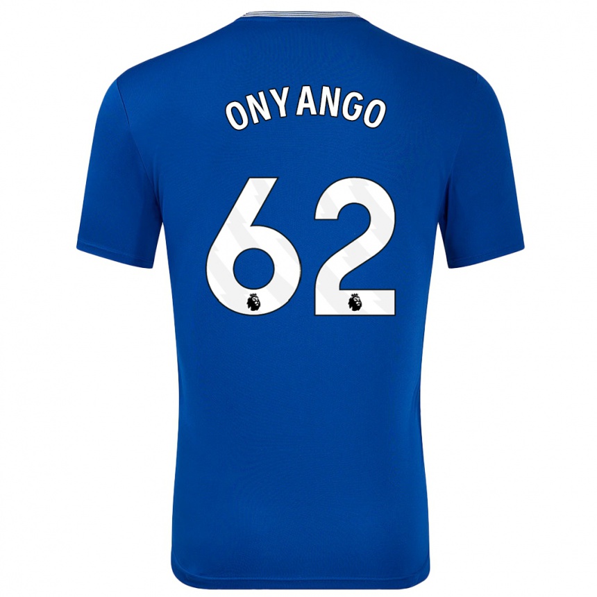 Enfant Football Maillot Tyler Onyango #62 Bleu Avec Tenues Domicile 2024/25