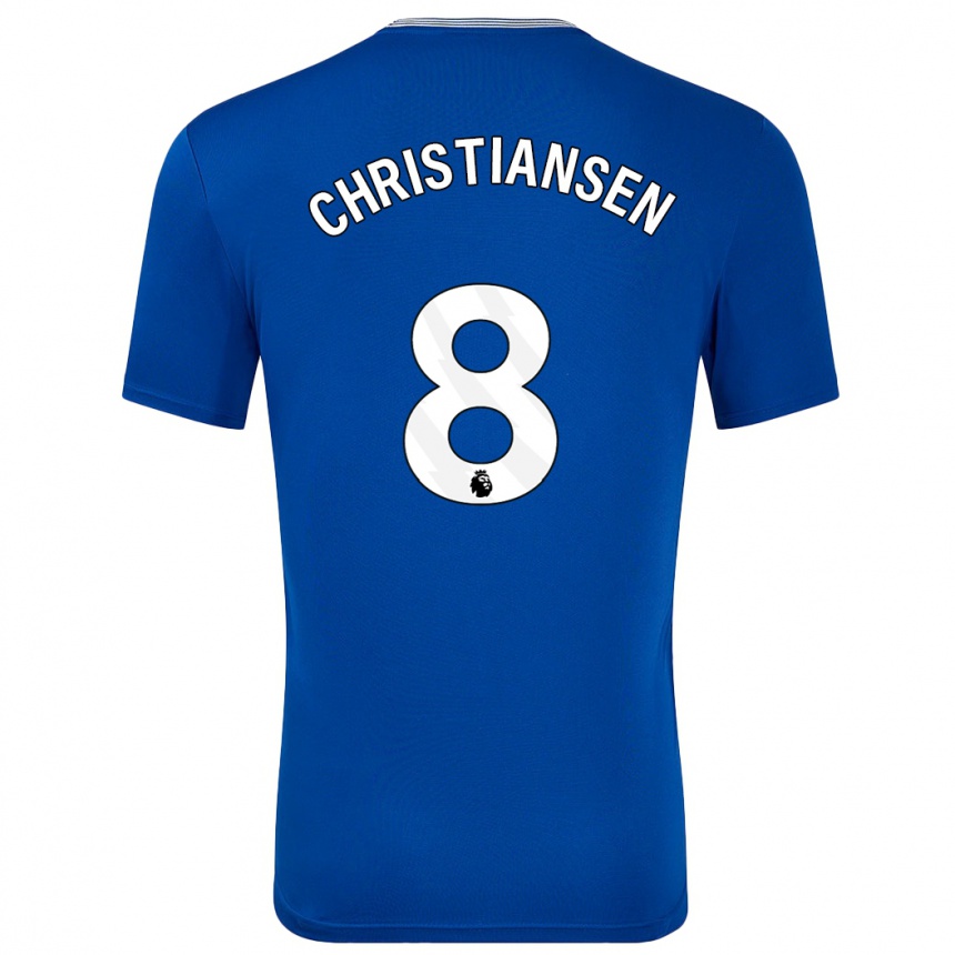 Enfant Football Maillot Izzy Christiansen #8 Bleu Avec Tenues Domicile 2024/25