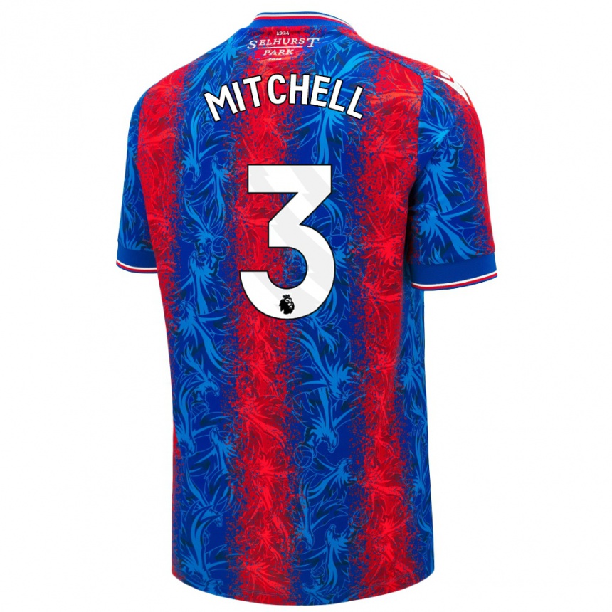 Enfant Football Maillot Tyrick Mitchell #3 Rayures Rouges Et Bleues Tenues Domicile 2024/25