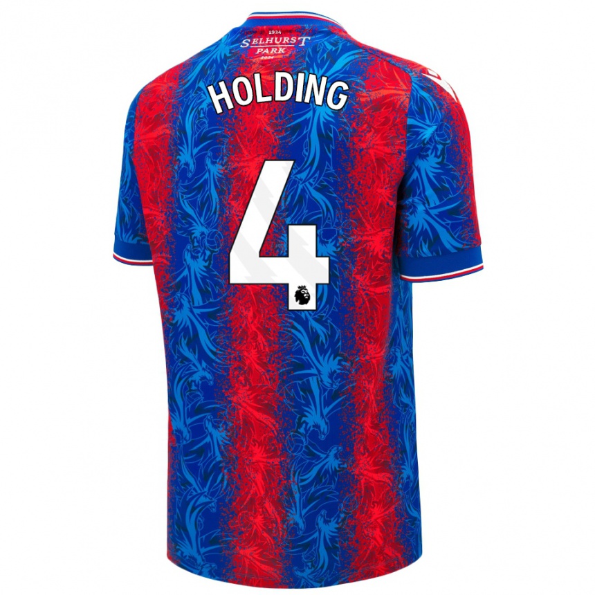 Enfant Football Maillot Rob Holding #4 Rayures Rouges Et Bleues Tenues Domicile 2024/25