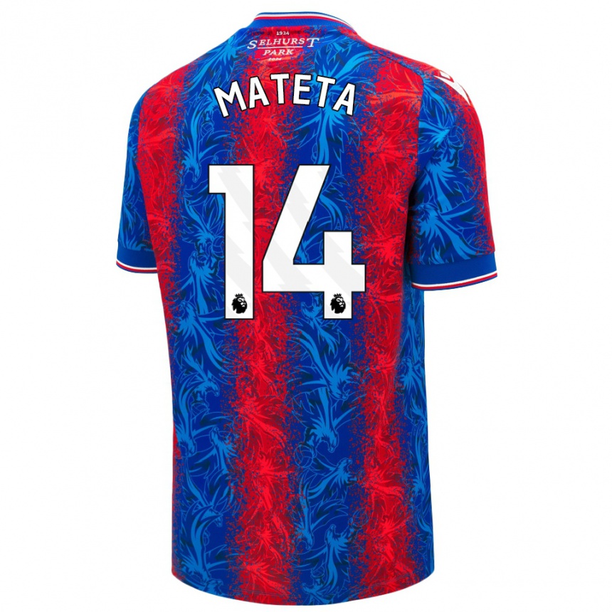 Enfant Football Maillot Jean-Philippe Mateta #14 Rayures Rouges Et Bleues Tenues Domicile 2024/25