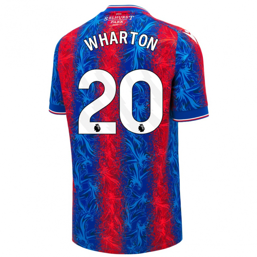 Enfant Football Maillot Adam Wharton #20 Rayures Rouges Et Bleues Tenues Domicile 2024/25