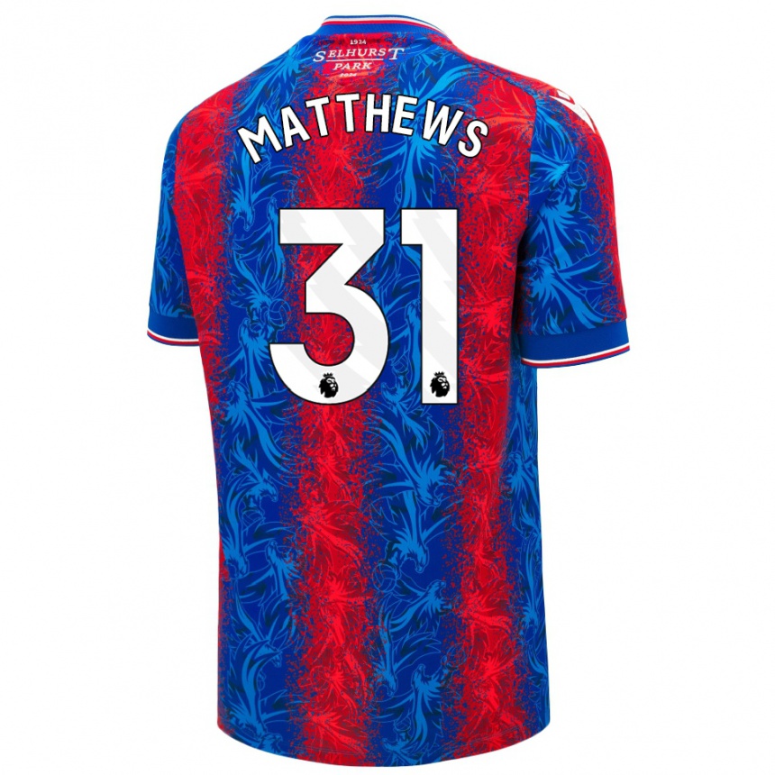 Enfant Football Maillot Remi Matthews #31 Rayures Rouges Et Bleues Tenues Domicile 2024/25