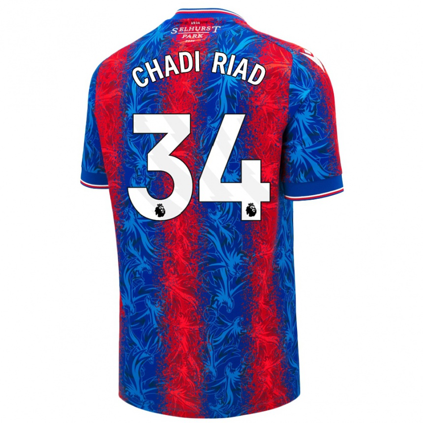 Enfant Football Maillot Chadi Riad #34 Rayures Rouges Et Bleues Tenues Domicile 2024/25