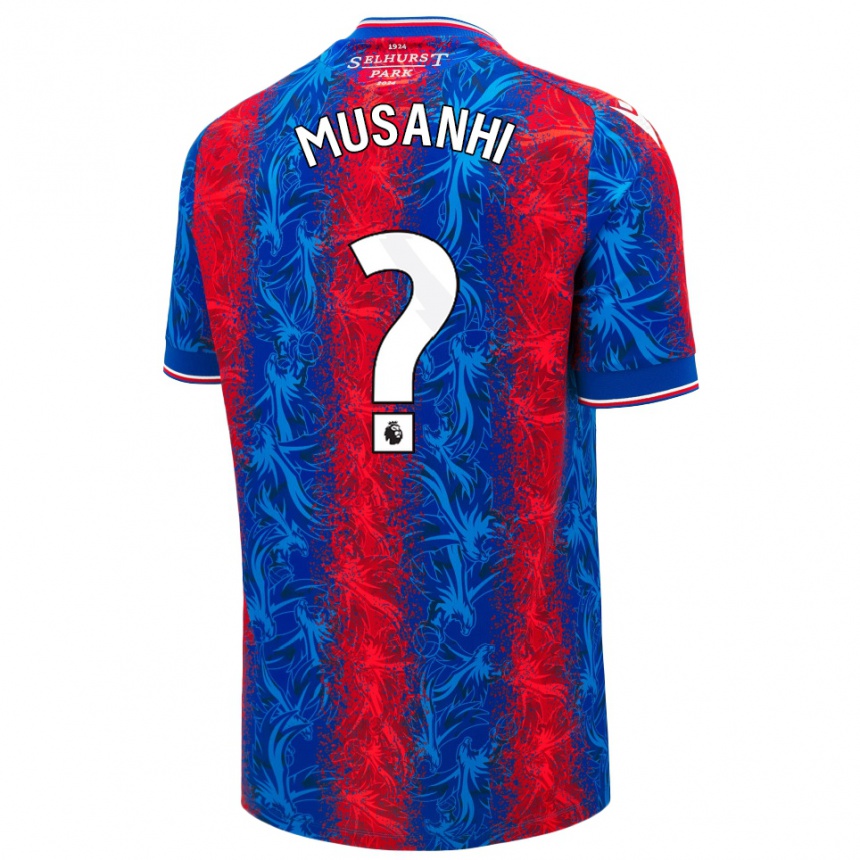 Enfant Football Maillot Kurai Musanhi #0 Rayures Rouges Et Bleues Tenues Domicile 2024/25