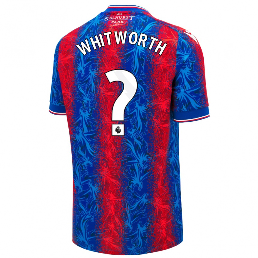 Enfant Football Maillot Harry Whitworth #0 Rayures Rouges Et Bleues Tenues Domicile 2024/25