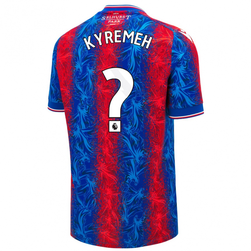 Enfant Football Maillot Jerome Kyremeh #0 Rayures Rouges Et Bleues Tenues Domicile 2024/25