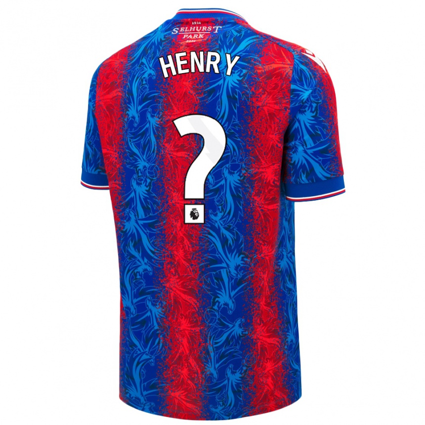 Enfant Football Maillot Zack Henry #0 Rayures Rouges Et Bleues Tenues Domicile 2024/25