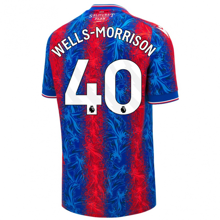 Enfant Football Maillot Jack Wells-Morrison #40 Rayures Rouges Et Bleues Tenues Domicile 2024/25