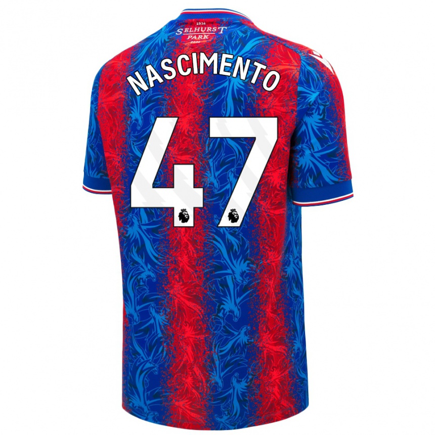 Enfant Football Maillot Adler Nascimento #47 Rayures Rouges Et Bleues Tenues Domicile 2024/25