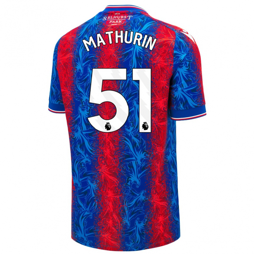 Enfant Football Maillot Roshaun Mathurin #51 Rayures Rouges Et Bleues Tenues Domicile 2024/25