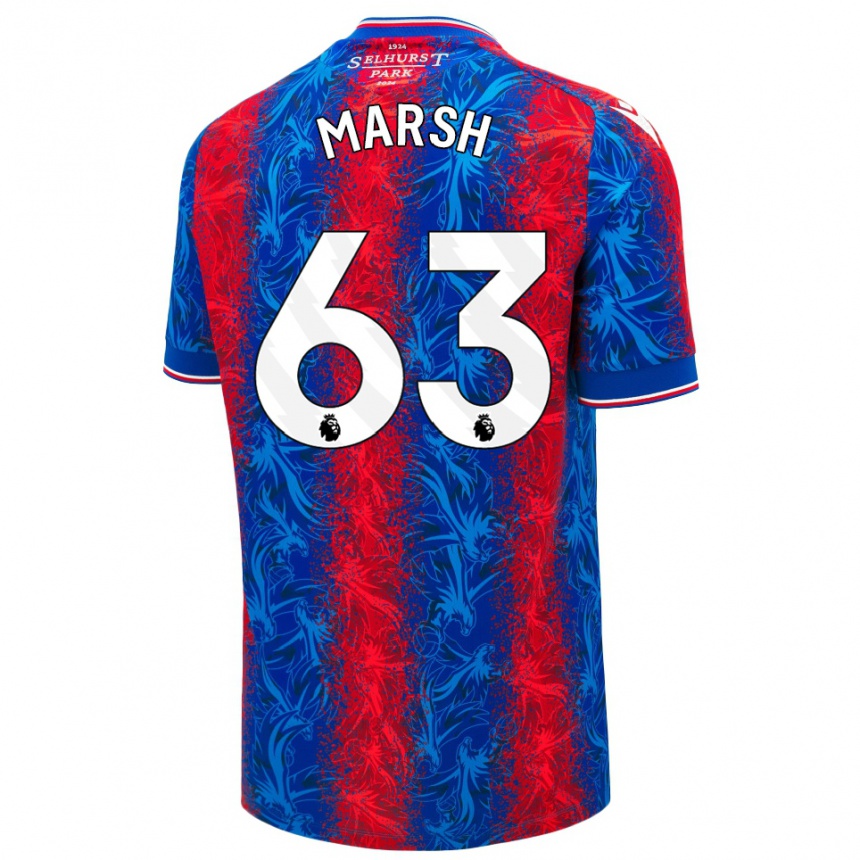 Enfant Football Maillot Zach Marsh #63 Rayures Rouges Et Bleues Tenues Domicile 2024/25