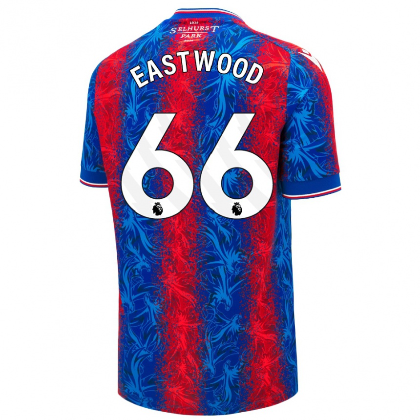 Enfant Football Maillot Billy Eastwood #66 Rayures Rouges Et Bleues Tenues Domicile 2024/25