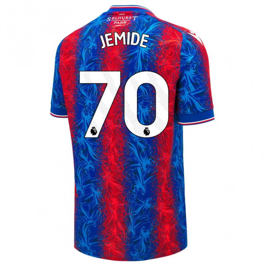 Enfant Football Maillot Mofe Jemide #70 Rayures Rouges Et Bleues Tenues Domicile 2024/25