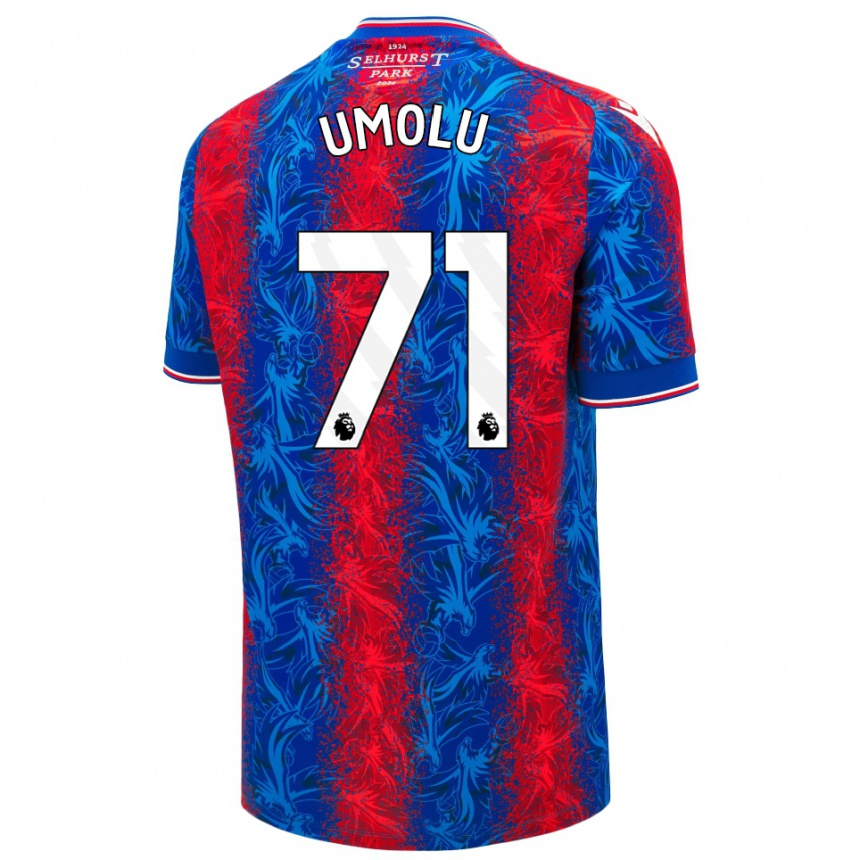 Enfant Football Maillot Jemiah Umolu #71 Rayures Rouges Et Bleues Tenues Domicile 2024/25