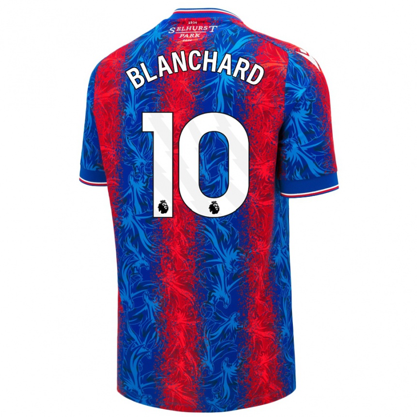 Enfant Football Maillot Annabel Blanchard #10 Rayures Rouges Et Bleues Tenues Domicile 2024/25