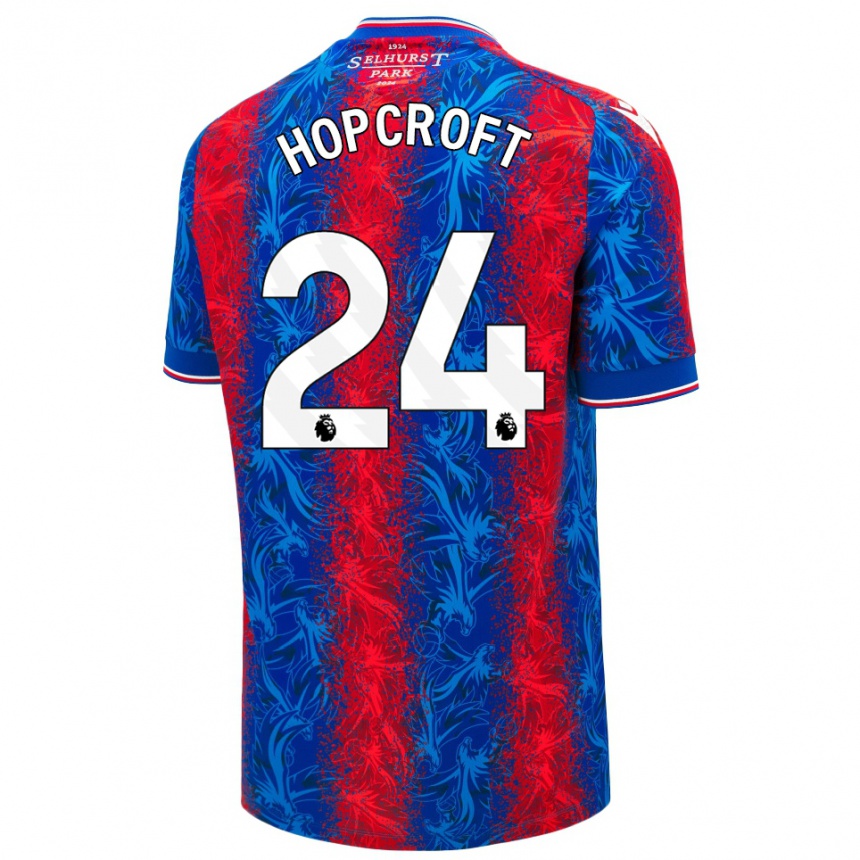 Enfant Football Maillot Shanade Hopcroft #24 Rayures Rouges Et Bleues Tenues Domicile 2024/25