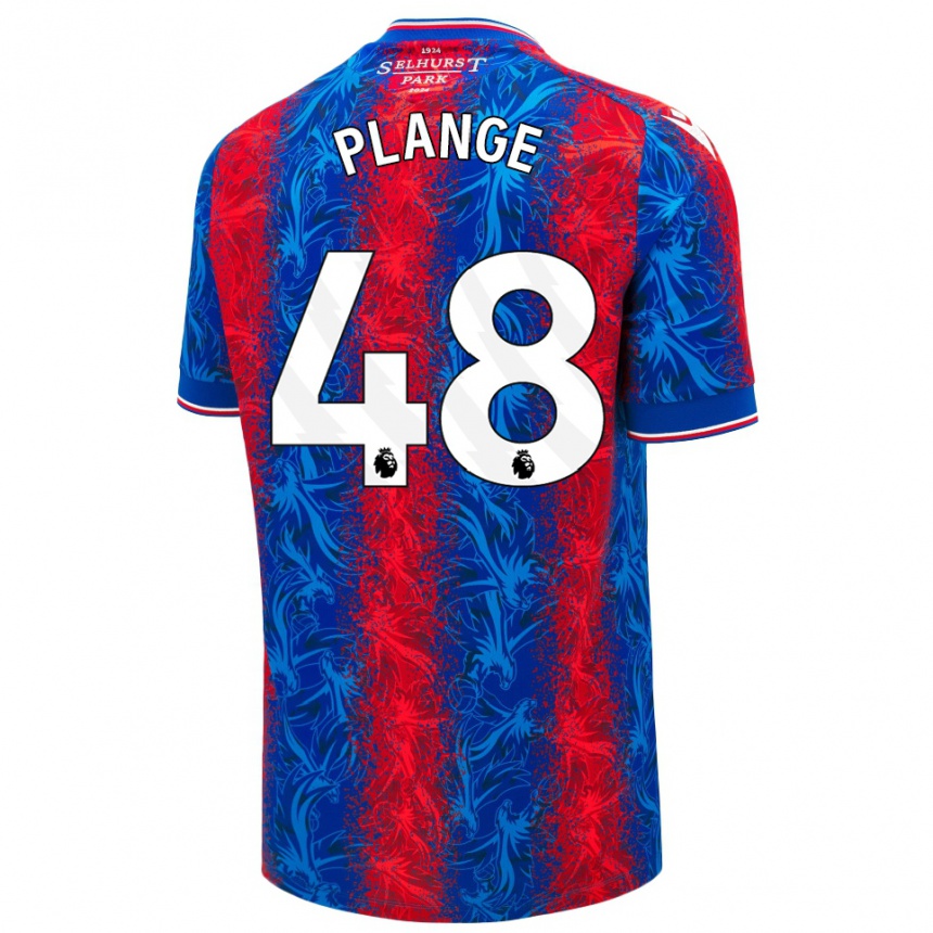 Enfant Football Maillot Luke Plange #48 Rayures Rouges Et Bleues Tenues Domicile 2024/25