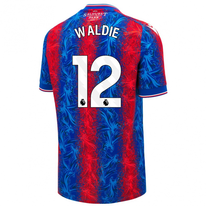 Enfant Football Maillot Lizzie Waldie #12 Rayures Rouges Et Bleues Tenues Domicile 2024/25