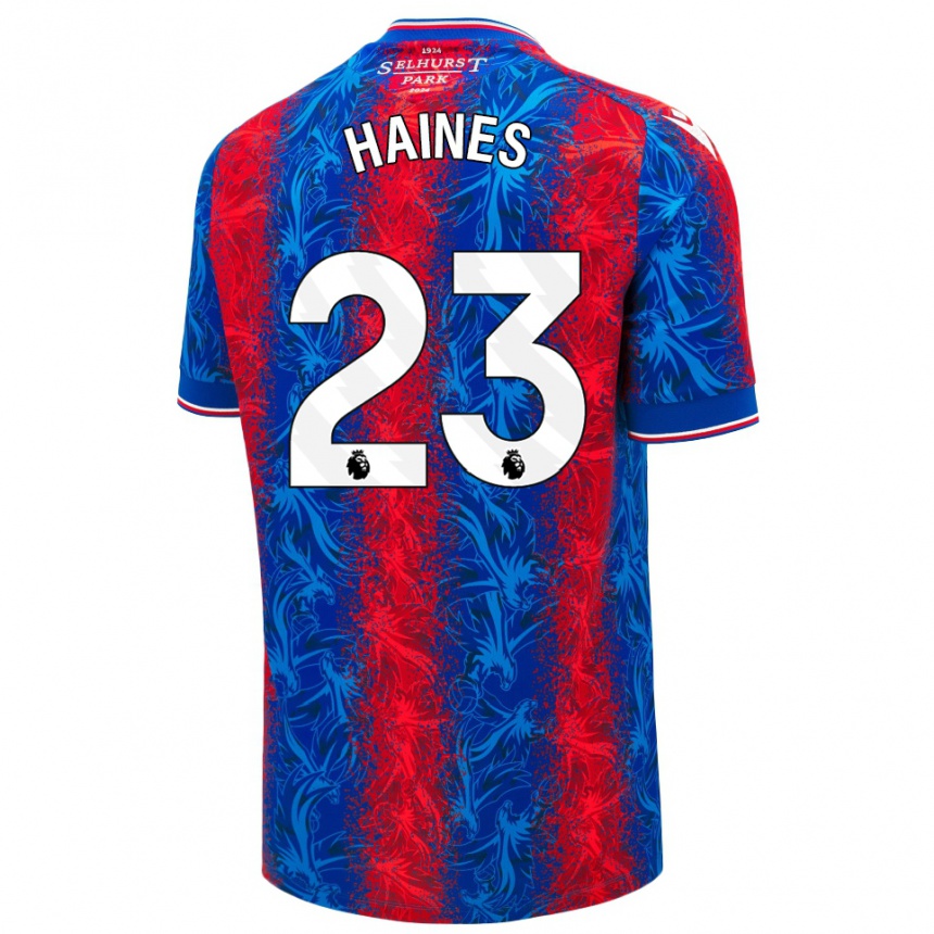 Enfant Football Maillot Coral-Jade Haines #23 Rayures Rouges Et Bleues Tenues Domicile 2024/25