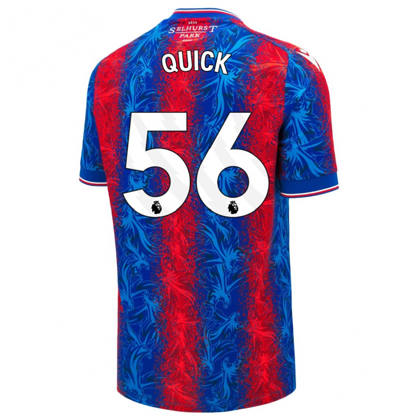 Enfant Football Maillot Daniel Quick #56 Rayures Rouges Et Bleues Tenues Domicile 2024/25