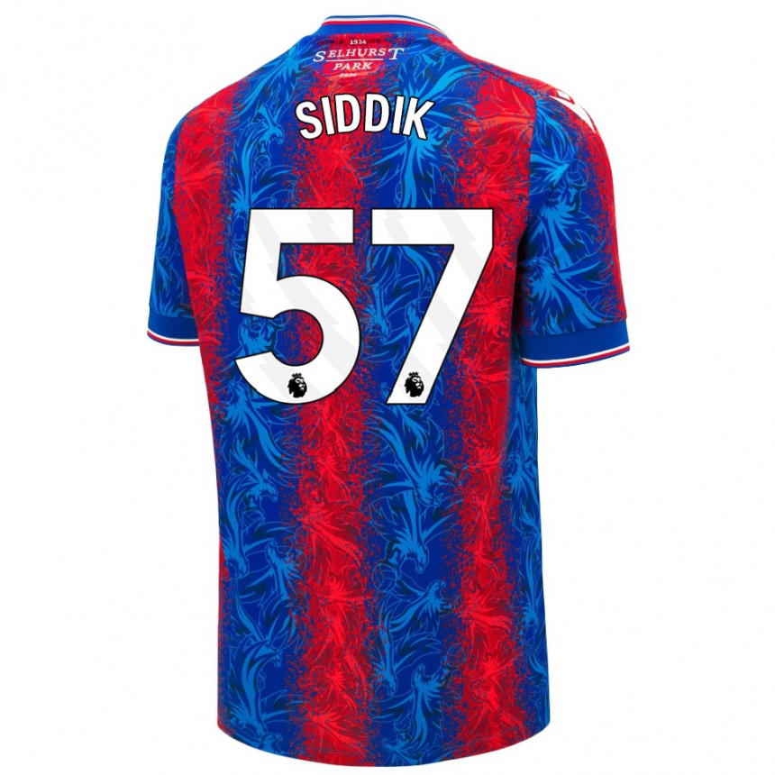 Enfant Football Maillot Cardo Siddik #57 Rayures Rouges Et Bleues Tenues Domicile 2024/25