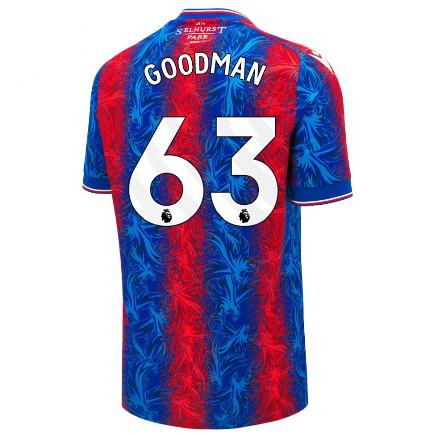 Enfant Football Maillot Owen Goodman #63 Rayures Rouges Et Bleues Tenues Domicile 2024/25