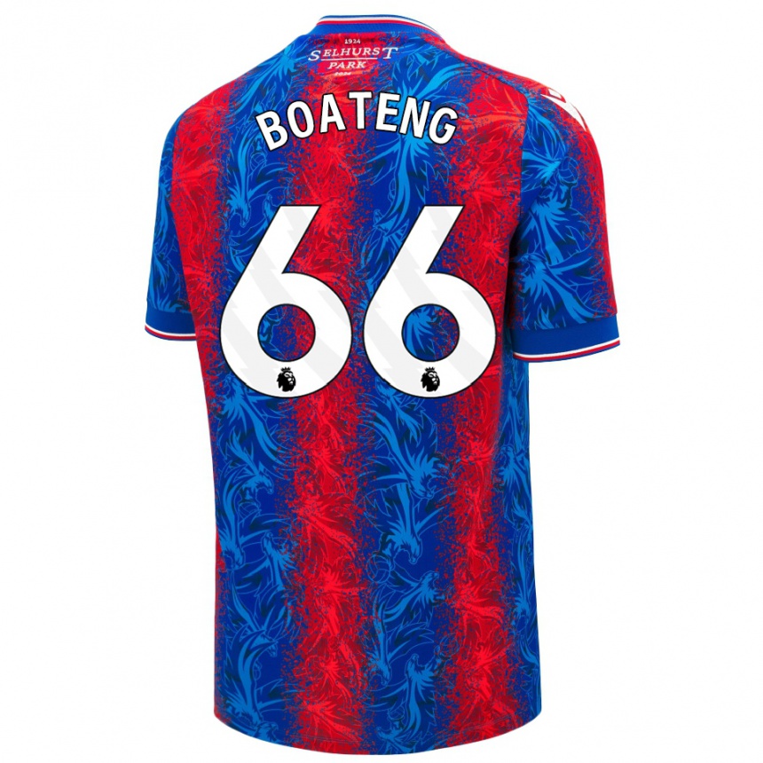 Enfant Football Maillot David Boateng #66 Rayures Rouges Et Bleues Tenues Domicile 2024/25