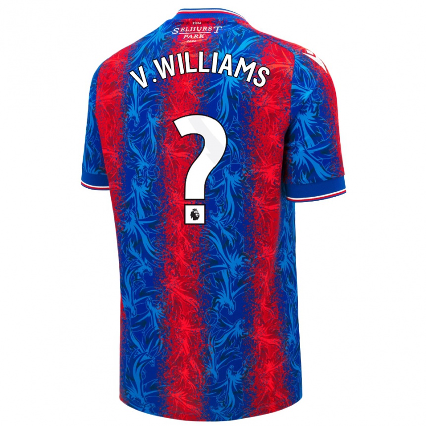 Enfant Football Maillot Vonnte Williams #0 Rayures Rouges Et Bleues Tenues Domicile 2024/25