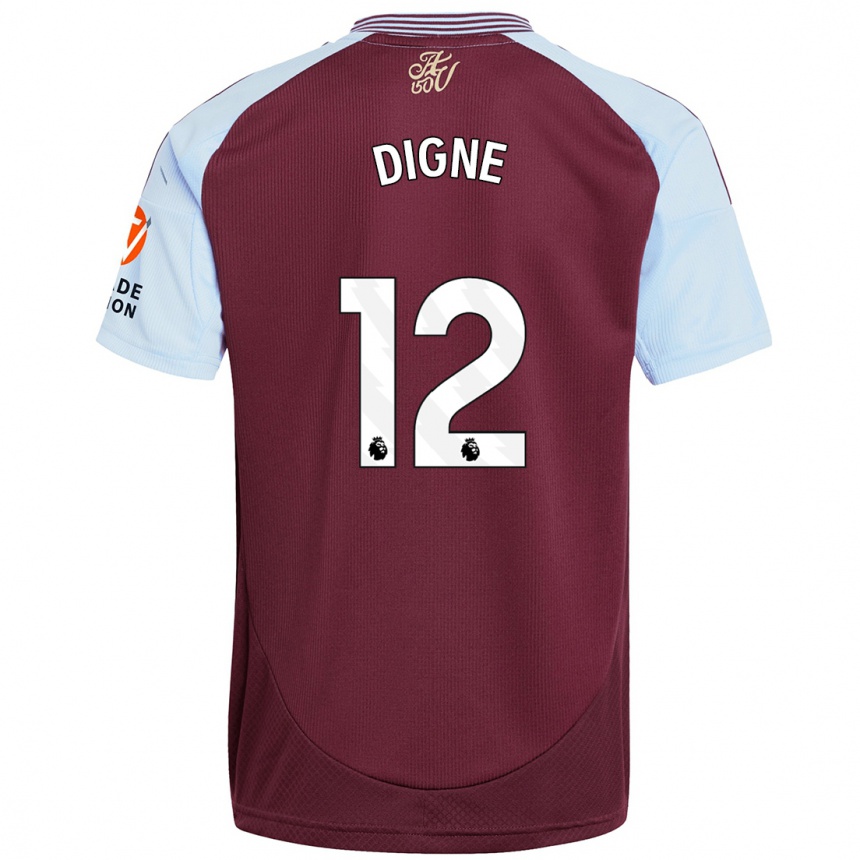 Enfant Football Maillot Lucas Digne #12 Bordeaux Bleu Ciel Tenues Domicile 2024/25