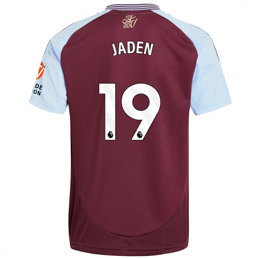 Enfant Football Maillot Jaden Philogene #19 Bordeaux Bleu Ciel Tenues Domicile 2024/25