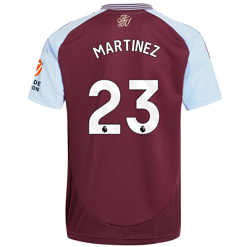 Enfant Football Maillot Emiliano Martínez #23 Bordeaux Bleu Ciel Tenues Domicile 2024/25