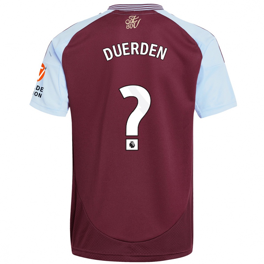 Enfant Football Maillot Archie Duerden #0 Bordeaux Bleu Ciel Tenues Domicile 2024/25