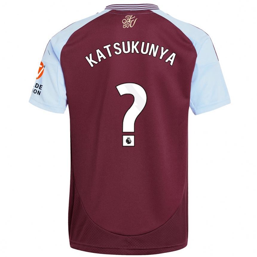 Enfant Football Maillot Thierry Katsukunya #0 Bordeaux Bleu Ciel Tenues Domicile 2024/25