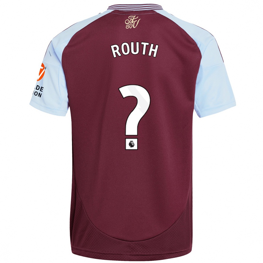 Enfant Football Maillot Leon Routh #0 Bordeaux Bleu Ciel Tenues Domicile 2024/25