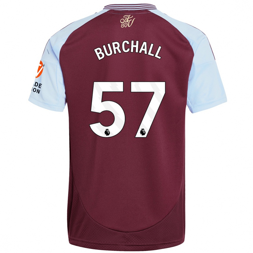 Enfant Football Maillot Ajani Burchall #57 Bordeaux Bleu Ciel Tenues Domicile 2024/25