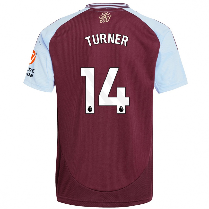 Enfant Football Maillot Danielle Turner #14 Bordeaux Bleu Ciel Tenues Domicile 2024/25