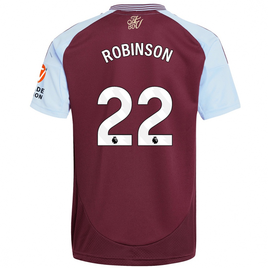 Enfant Football Maillot Katie Robinson #22 Bordeaux Bleu Ciel Tenues Domicile 2024/25