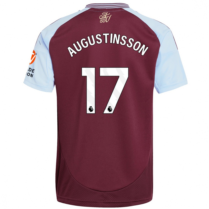 Enfant Football Maillot Ludwig Augustinsson #17 Bordeaux Bleu Ciel Tenues Domicile 2024/25