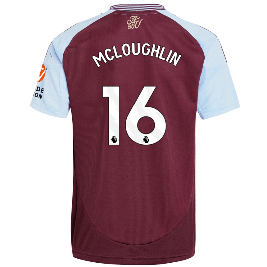 Enfant Football Maillot Olivia Mcloughlin #16 Bordeaux Bleu Ciel Tenues Domicile 2024/25