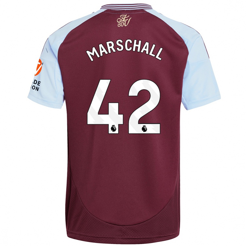 Enfant Football Maillot Filip Marschall #42 Bordeaux Bleu Ciel Tenues Domicile 2024/25