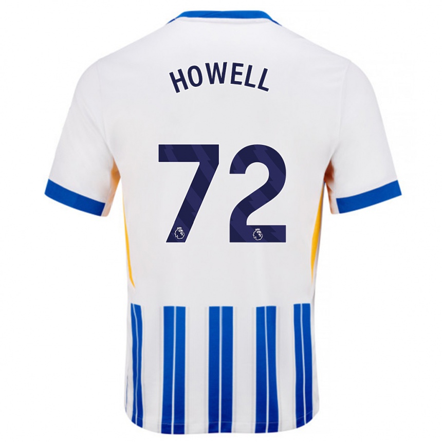 Enfant Football Maillot Harry Howell #72 Blanc Bleu À Rayures Fines Tenues Domicile 2024/25