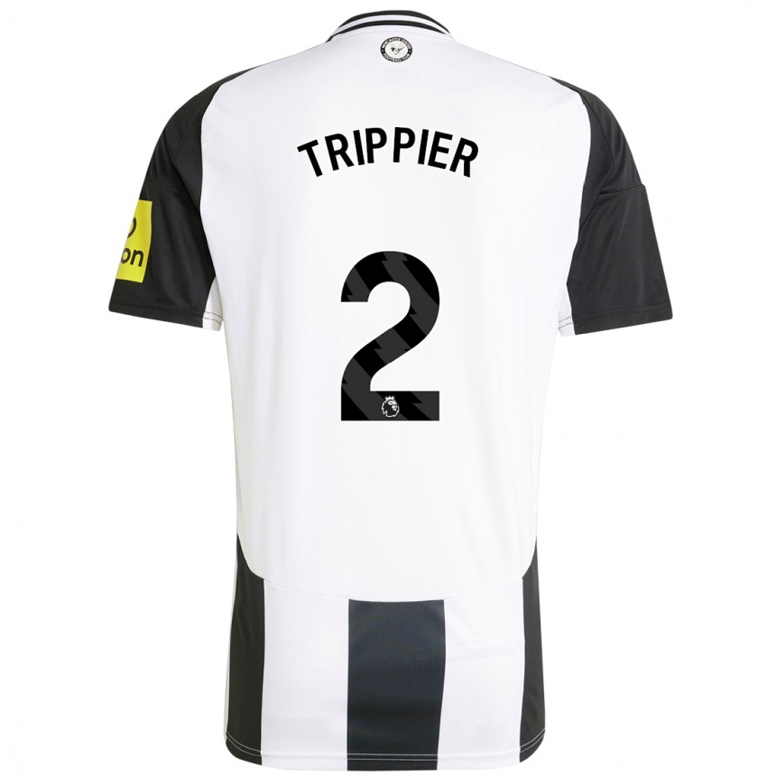 Enfant Football Maillot Kieran Trippier #2 Blanc Noir Tenues Domicile 2024/25