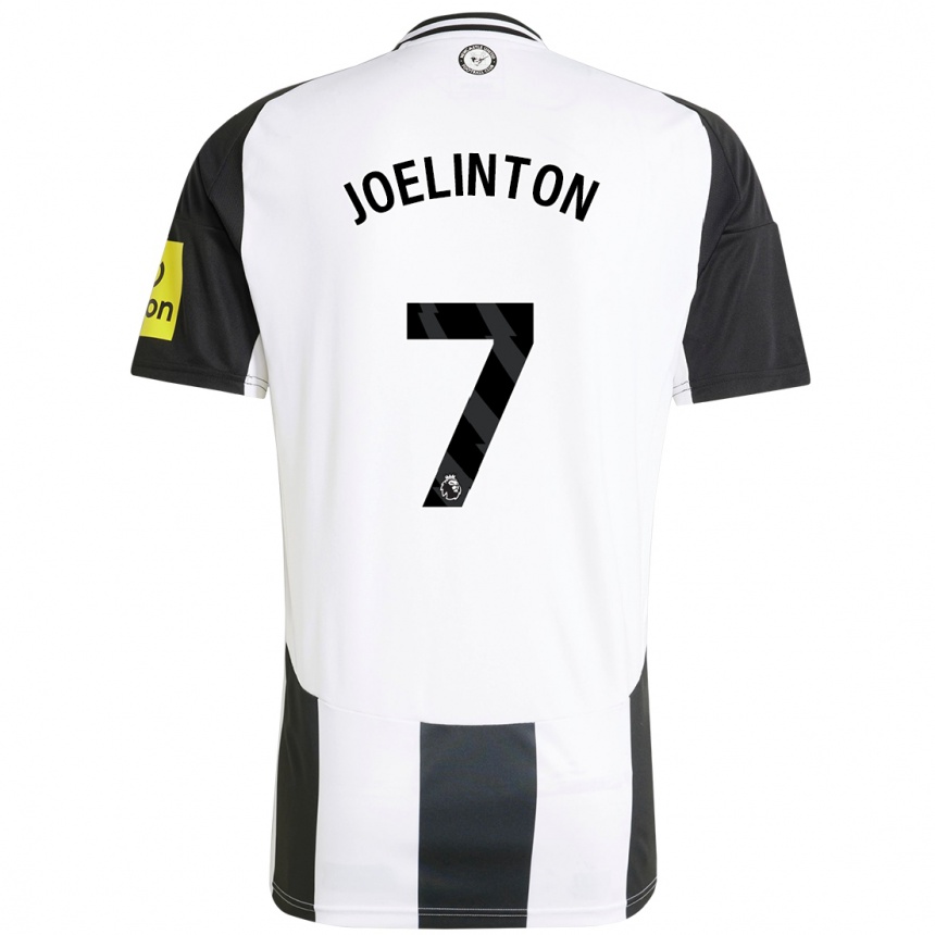 Enfant Football Maillot Joelinton #7 Blanc Noir Tenues Domicile 2024/25