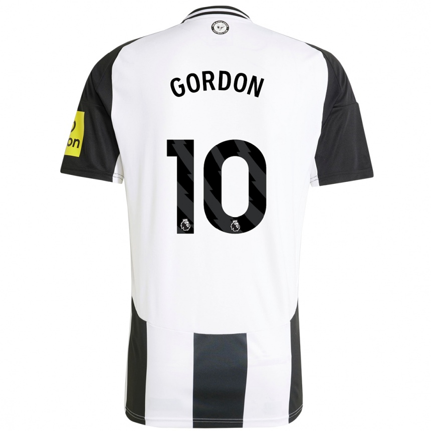 Enfant Football Maillot Anthony Gordon #10 Blanc Noir Tenues Domicile 2024/25