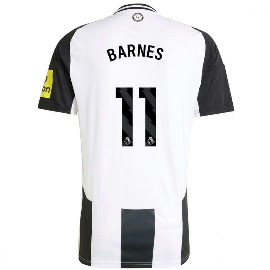 Enfant Football Maillot Harvey Barnes #11 Blanc Noir Tenues Domicile 2024/25